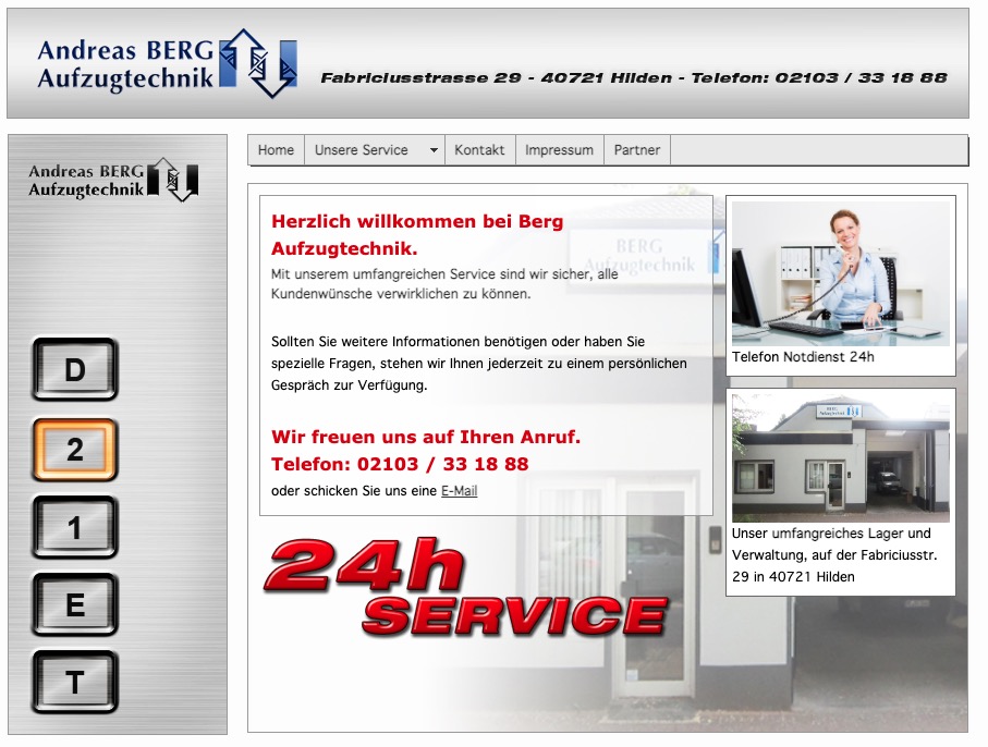 Webseite von 2007